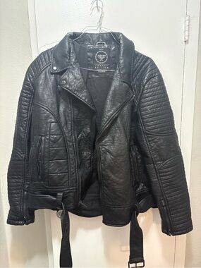 Jordan Craig Black Quilted Biker Jacket